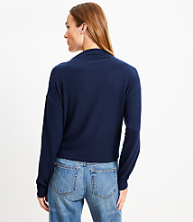 Jersey Mock Neck Top carousel Product Image 3