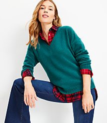 Relaxed V-Neck Cashmere Sweater carousel Product Image 1
