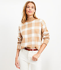 Plaid Mock Neck Tunic Sweater carousel Product Image 3