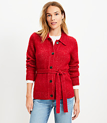 Collared Belted Cardigan carousel Product Image 1