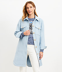 Twill Long Shirt Jacket carousel Product Image 1