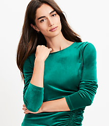 Velour Side Ruched Top carousel Product Image 3