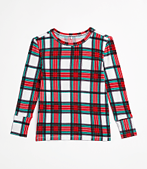 Posh Peanut Plaid Long Sleeve Basic Pajama Set carousel Product Image 3