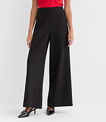 Darted Palazzo Pants in Doubleface carousel Product Image 2