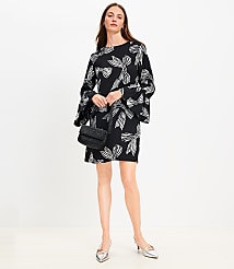 Bow Flounce Cuff Mini Dress carousel Product Image 1
