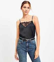 Petite Lace Satin Cami carousel Product Image 1