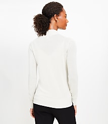 Shimmer Sheer Mock Neck Sweater carousel Product Image 3