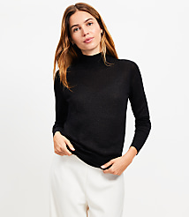 Shimmer Sheer Mock Neck Sweater carousel Product Image 1