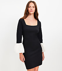 Flounce Cuff Ponte Mini Dress carousel Product Image 1