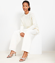 Pointelle Side Tie Sweater carousel Product Image 1