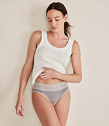 Haven Well Within Cotton High Leg Brief with Lace Waist carousel Product Image 1