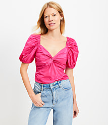 Taffeta Puff Sleeve Sweetheart Top carousel Product Image 2