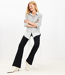 Petite Herringbone Angled Cuff Everyday Tunic Shirt carousel Product Image 2