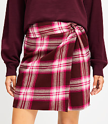 Plaid Twist Sarong Mini Skirt carousel Product Image 2