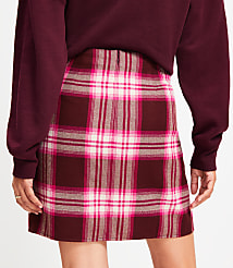 Plaid Twist Sarong Mini Skirt carousel Product Image 3