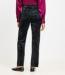 Five Pocket Straight Pants in Crushed Velvet carousel Product Image 3
