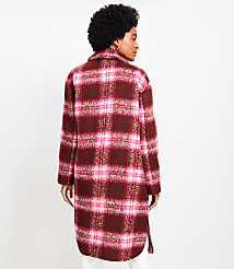 Petite Plaid Boucle Modern Coat carousel Product Image 4