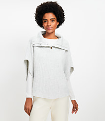 Button Turtleneck Poncho carousel Product Image 1