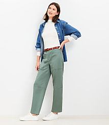 Petite Utility Barrel Pants in Twill carousel Product Image 2