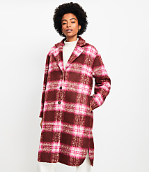 Petite Plaid Boucle Modern Coat carousel Product Image 2