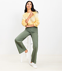 Tall Palmer Wide Leg Pants in Twill carousel Product Image 1