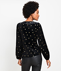 Starry Velour V-Neck Top carousel Product Image 3