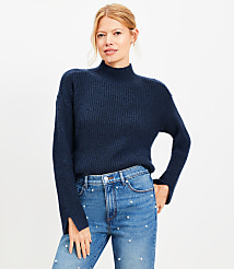 Ribbed Mock Neck Sweater carousel Product Image 1