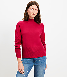 Ribtrim Mock Neck Sweater carousel Product Image 1