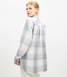 Plaid Angled Cuff Everyday Tunic Shirt carousel Product Image 3