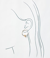 Mixed Metal Knot Hoop Earrings carousel Product Image 2