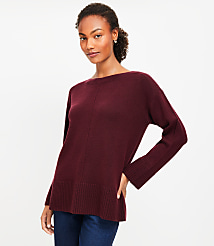 Ribtrim Boatneck Tunic Sweater carousel Product Image 1