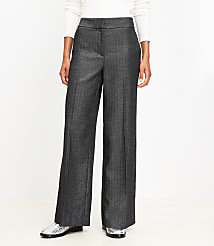 Clean Wide Leg Pants in Shimmer Herringbone carousel Product Image 3