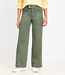 Tall Palmer Wide Leg Pants in Twill carousel Product Image 2