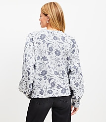 Snowflake Bloom Puff Sleeve Sweatshirt carousel Product Image 3