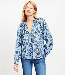 Garden Ruffle Neck Shirt carousel Product Image 1
