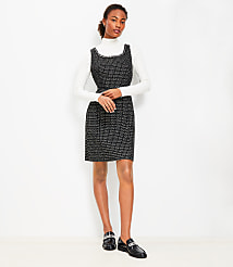 Metallic Tweed Mini Flare Dress carousel Product Image 2