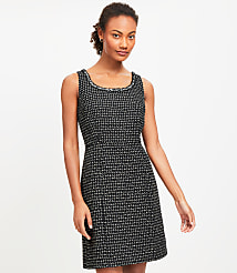 Metallic Tweed Mini Flare Dress carousel Product Image 1