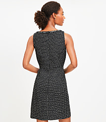 Metallic Tweed Mini Flare Dress carousel Product Image 3