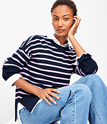 Stripe Relaxed Tunic Sweater carousel Product Image 2