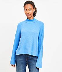 Waffle Relaxed Mock Neck Top carousel Product Image 1