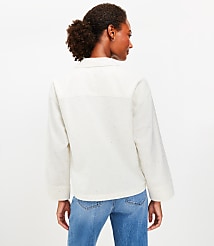 Flecked V-Neck Pocket Popover carousel Product Image 3