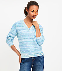 Shimmer Marled Cozy V-Neck Sweater carousel Product Image 1