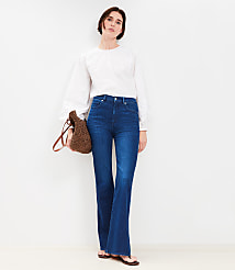 High Rise Slim Flare Jeans in Dark Wash carousel Product Image 1