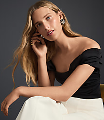 Stretch Crepe Structured Off The Shoulder Top carousel Product Image 4