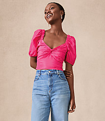 Taffeta Puff Sleeve Sweetheart Top carousel Product Image 4