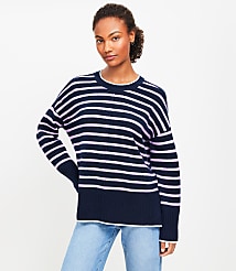 Stripe Relaxed Tunic Sweater carousel Product Image 1