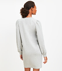 Tall Pearlized Sleeve Mini Sweatshirt Dress carousel Product Image 3