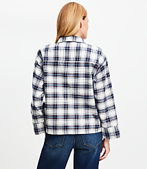 Plaid Flannel V-Neck Pocket Popover carousel Product Image 2