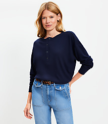 Relaxed Henley Top carousel Product Image 1