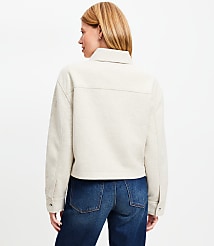 Petite Brushed Cropped Shirt Jacket carousel Product Image 3